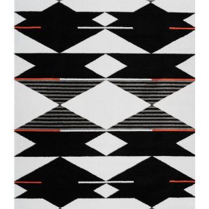 Broadway Rug 500 Black/White/Red