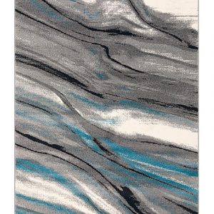 Busdau Rug Kal Gray/Blue/White