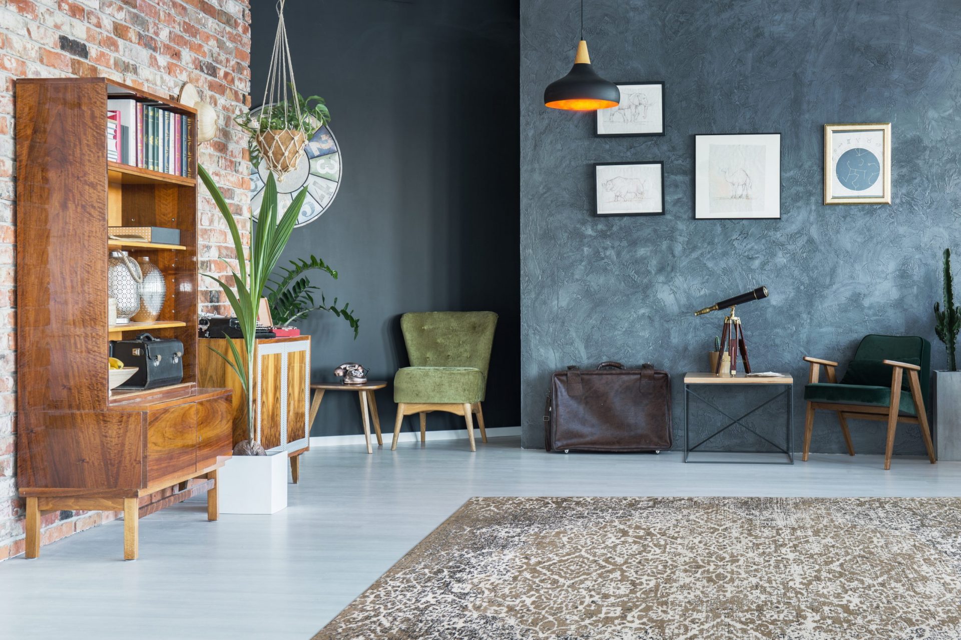 D-sign Rug 1K0140 Olive/Multicolor - Image 2