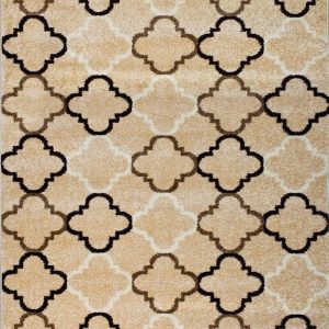 D-sign Rug Rainbow Collection Florence Beige/DarkBrown