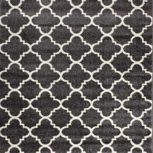 D-sign Rug Rainbow Collection Lyon DarkGrey/White