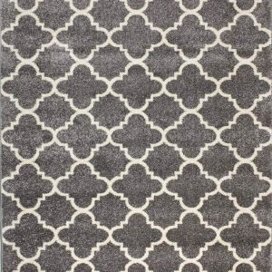 D-sign Rug Rainbow Collection Lyon LightGrey/White