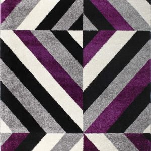 D-sign Rug Rainbow Collection Nova LightGrey/DarkPurple