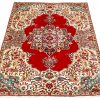 Handmade Original Persian VintageRug Tabriz 160x244cm - Image 6