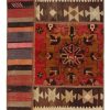Handmade Persian Kelim Patchwork Rug Shiraz/Azerbajdzjan 80x196cm