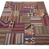 Handmade Persian Patchwork Rug Shiraz/Azerbajdzjan 146x203cm - Image 2