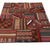 Handmade Persian Patchwork Rug Shiraz/Azerbajdzjan 150x203cm - Image 2