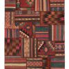 Handmade Persian Patchwork Rug Shiraz/Azerbajdzjan 150x203cm