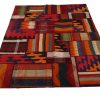 Handmade Persian Patchwork Rug Shiraz/Azerbajdzjan 160x231cm - Image 2