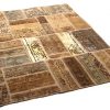 Handmade Persian Patchwork Rug Wool/Garn 125x175cm