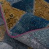 Handmade Persian Patchwork Rug Wool/Garn 142x217cm - Image 4