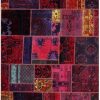 Handmade Persian Patchwork Rug Wool/Garn 167x225cm - Image 4