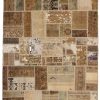 Handmade Persian Patchwork Rug Wool/Garn 167x235cm