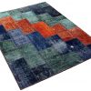 Handmade Persian Patchwork Rug Wool/Garn 181x241cm - Image 2