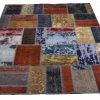 Handmade Persian Patchwork Rug Wool/Garn Tabriz 172x226cm - Image 3