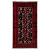 Handmade Persian Rug Beluch Black/Red 99x192cm