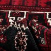 Handmade Persian Rug Beluch Black/Red 99x192cm - Image 3