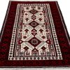 Handmade Persian Rug Beluch Cream/Red 97x170cm - Image 3