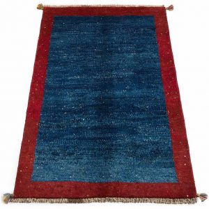 Handmade Persian Rug Gabbeh Shiraz Blue/Red 98x143cm