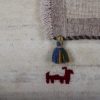 Handmade Persian Rug Gabbeh Shiraz Cream 63x123cm - Image 5