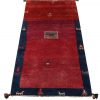 Handmade Persian Rug Gabbeh Shiraz Red/Blue 87x187cm