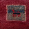 Handmade Persian Rug Gabbeh Shiraz Red/Blue 87x187cm - Image 4