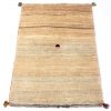 Handmade Persian Rug Gabbeh Shiraz Wool Beige 83x133cm