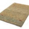 Handmade Persian Rug Gabbeh Shiraz Wool Beige/Blue 90x124cm