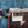 Handmade Persian Rug Gabbeh Shiraz Wool Blue/Black 197x260cm - Image 10