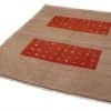 Handmade Persian Rug Gabbeh Shiraz Wool Brown/Red 185x233cm - Image 2