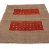 Handmade Persian Rug Gabbeh Shiraz Wool Brown/Red 185x233cm