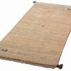 Handmade Persian Rug Gabbeh Shiraz Wool Cream/Grey 76x148cm - Image 2
