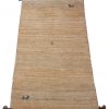 Handmade Persian Rug Gabbeh Shiraz Wool Cream/Grey 76x148cm