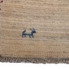Handmade Persian Rug Gabbeh Shiraz Wool Cream/Grey 76x148cm - Image 3