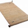 Handmade Persian Rug Gabbeh Shiraz Wool Cream/Grey 76x148cm - Image 5