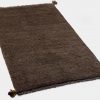 Handmade Persian Rug Gabbeh Shiraz Wool DarkGrey 78x132cm - Image 2
