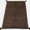 Handmade Persian Rug Gabbeh Shiraz Wool DarkGrey 78x132cm