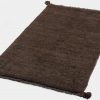 Handmade Persian Rug Gabbeh Shiraz Wool DarkGrey 78x132cm - Image 3