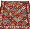 Handmade Persian Rug Varni Ardebil Kelim 106x141cm - Image 2