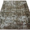 Handmade Persian VintageRug Cream/Brown 110x160cm - Image 2