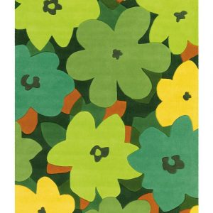 North Rug Nong Multicolor/Green Flowers
