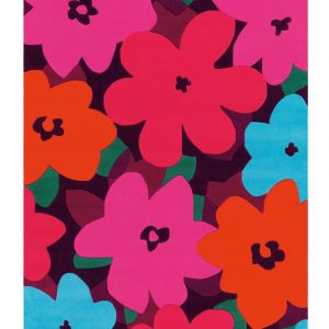 North Rug Nong Multicolor/Pink Flowers