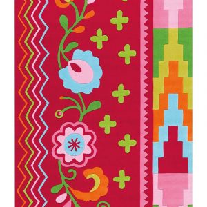 North Rug Vong Multicolor/Pink Flowers
