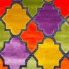 Pierre Cardin Rug Diamond 2003D Purple/Orange - Image 3
