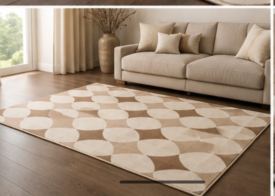 Pierre Cardin Diamond Rug 2756A Cream/Orange 200x290cm - Image 2