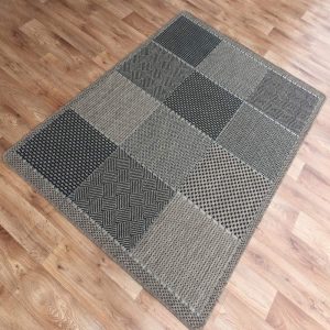 Sisal Rug Black/Coffee