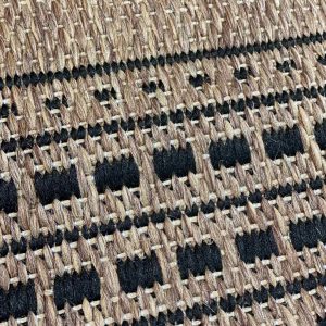 Sisal Rug Black/Coffee