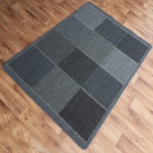 Sisal Rug Black/Grey